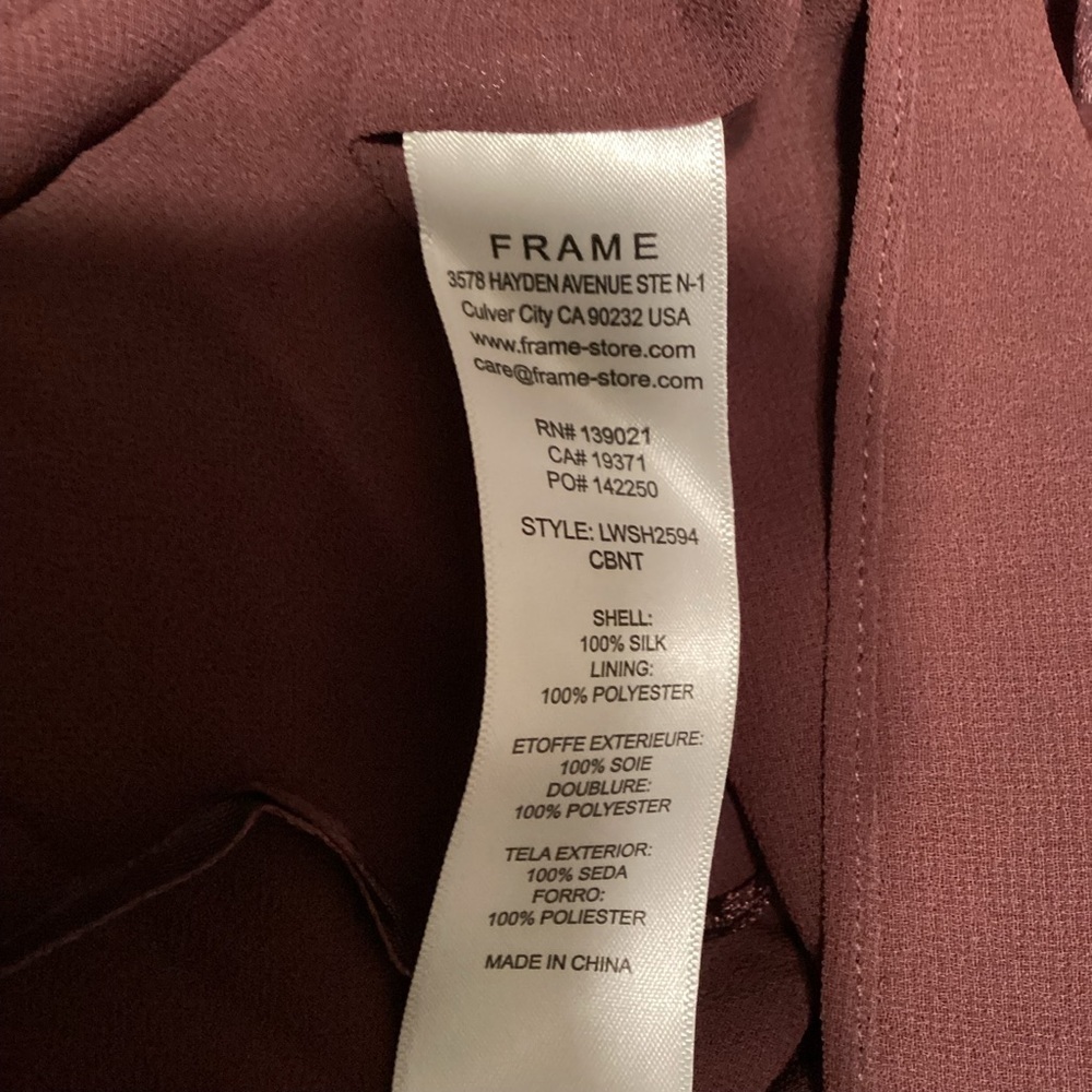 NWT Frame Size S Top‎ Cabernet - Picture 6 of 6